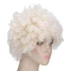 Adult Innovative Color Party Wig Halloween Interesting Headgear for Circus Troup FootballWhite