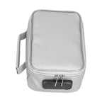 Certificate Storage Bag with Lock Waterproof Fireproof Document Bag File Organizer Bag Passport Money Storage CaseSilver
