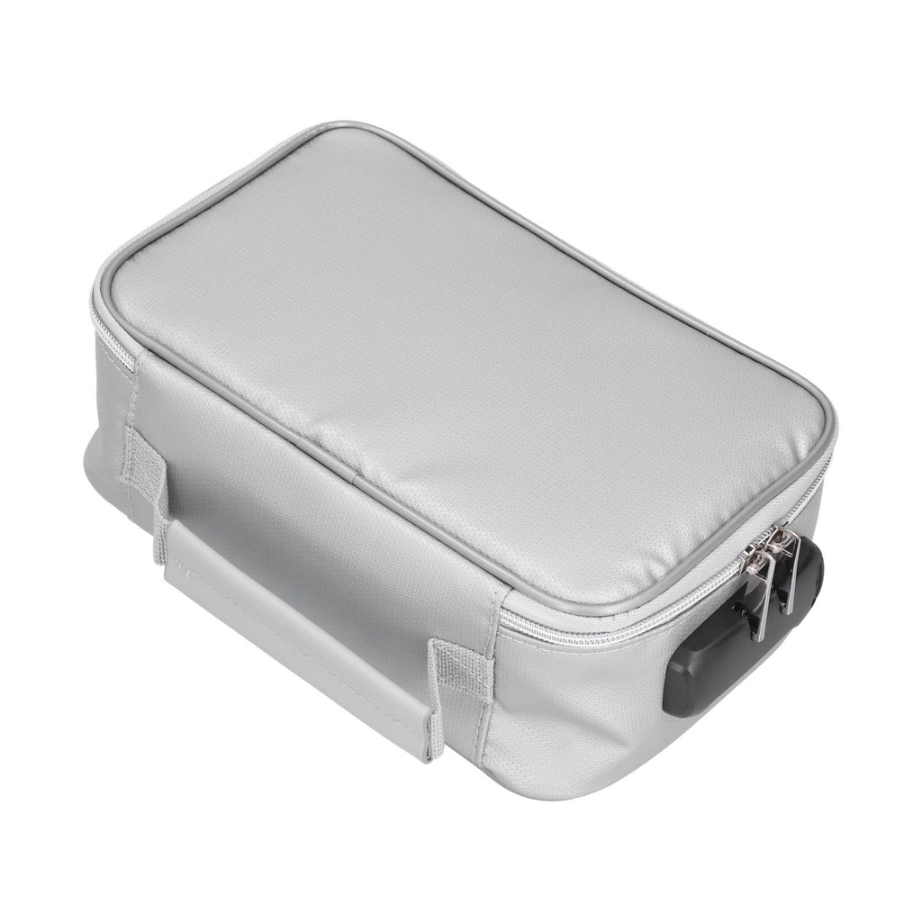Certificate Storage Bag with Lock Waterproof Fireproof Document Bag File Organizer Bag Passport Money Storage CaseSilver