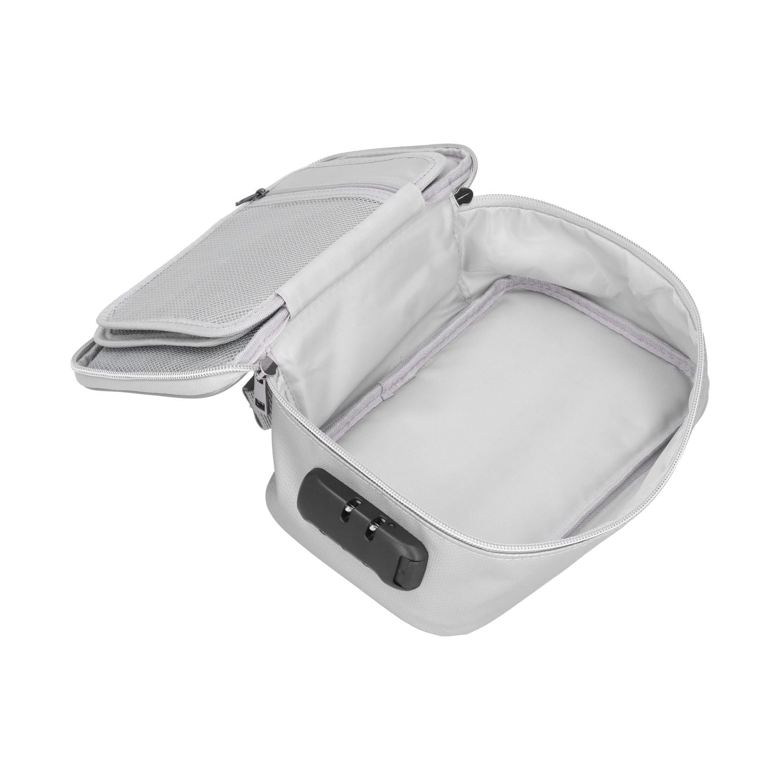 Certificate Storage Bag with Lock Waterproof Fireproof Document Bag File Organizer Bag Passport Money Storage CaseSilver