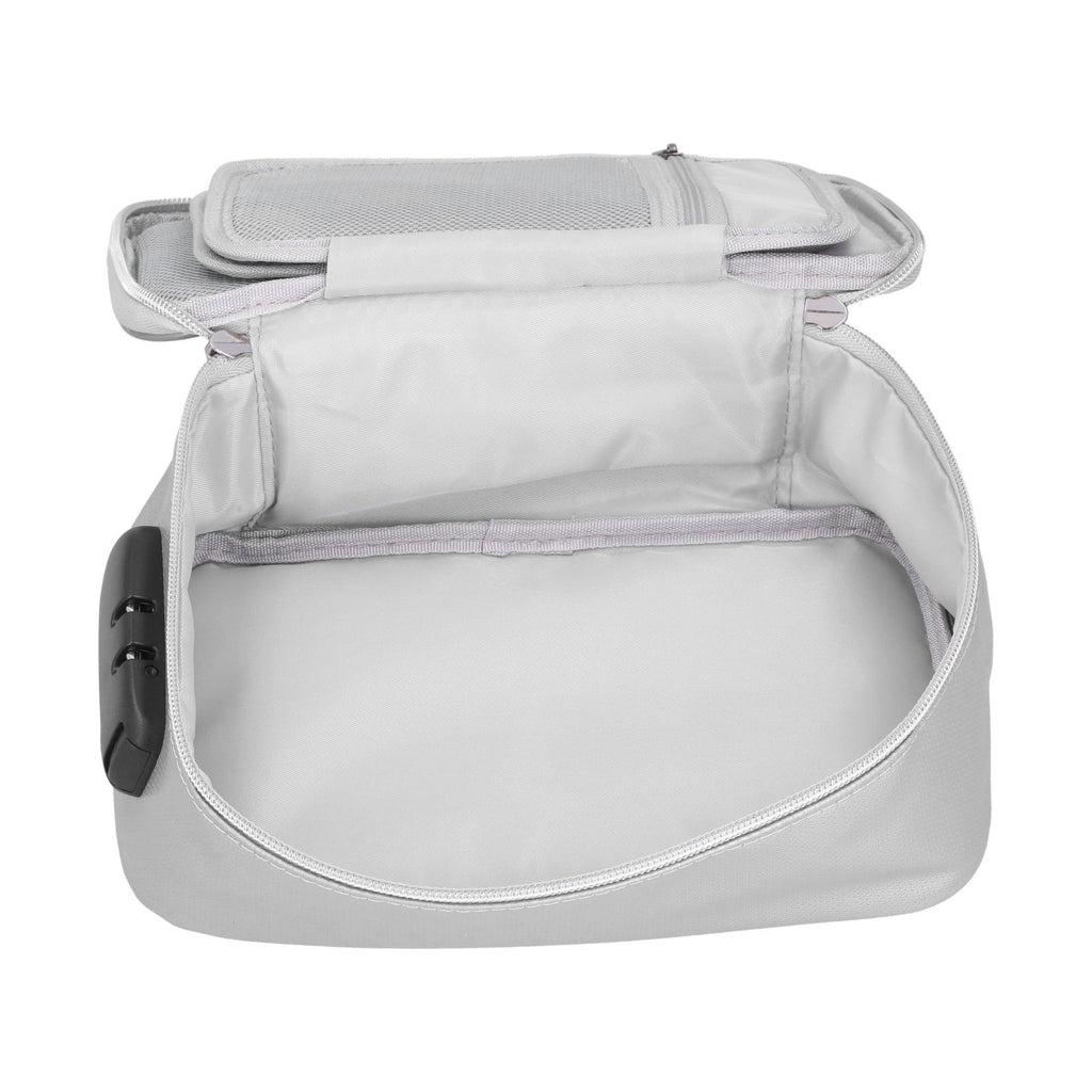 Certificate Storage Bag with Lock Waterproof Fireproof Document Bag File Organizer Bag Passport Money Storage CaseSilver