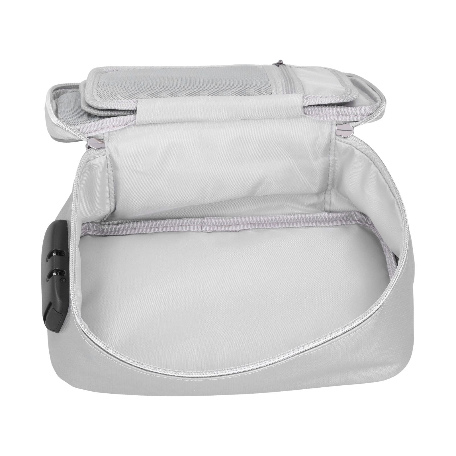 Certificate Storage Bag with Lock Waterproof Fireproof Document Bag File Organizer Bag Passport Money Storage CaseSilver