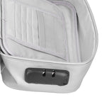 Certificate Storage Bag with Lock Waterproof Fireproof Document Bag File Organizer Bag Passport Money Storage CaseSilver