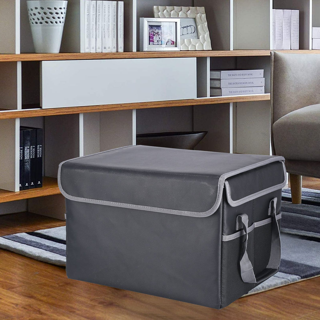 File Organizer Fireproof Waterproof Anti Static Foldable File Cabinet with Handle for Home School Office
