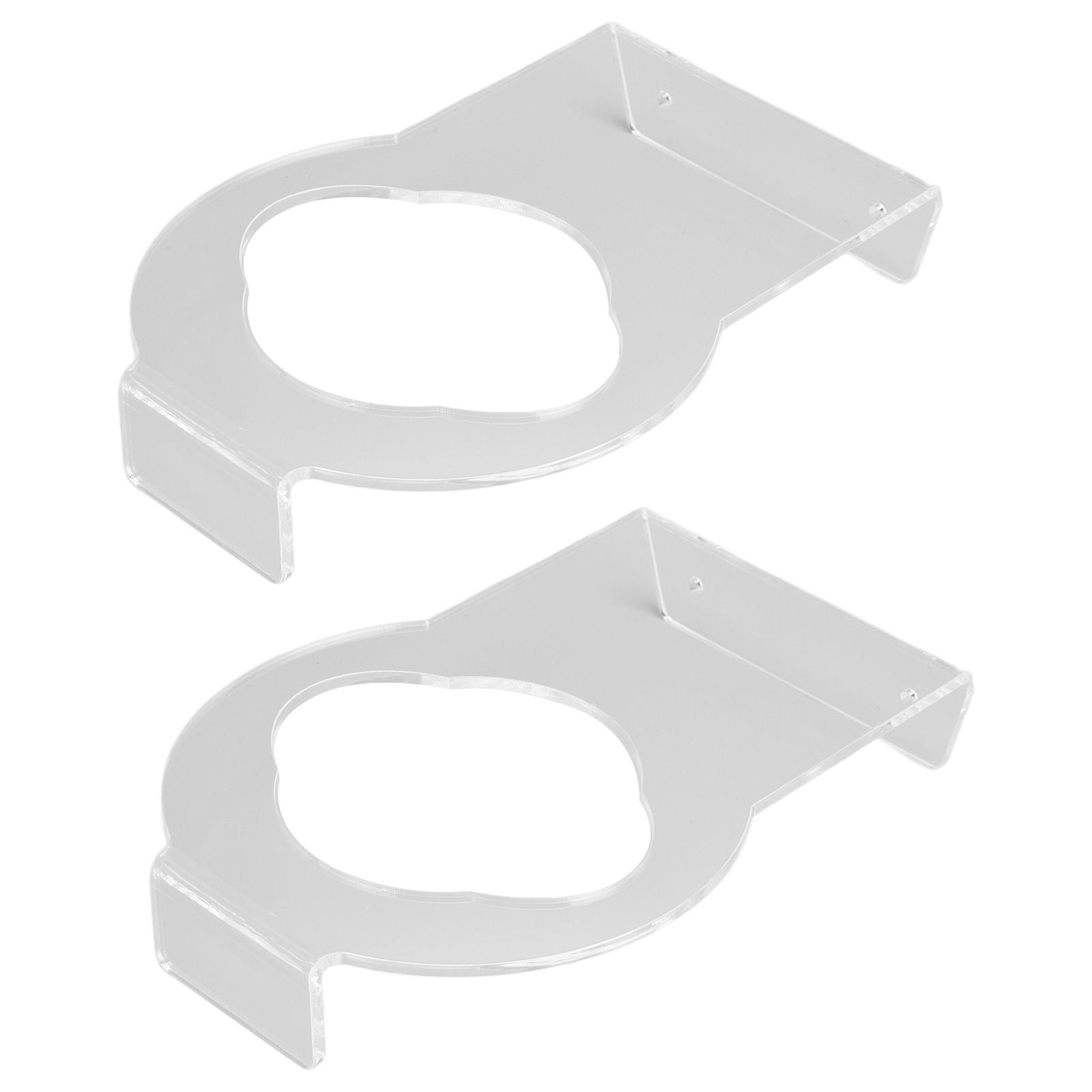 2Pcs Basketball Rack Acrylic Lightweight Small Stable Ball Wall Mount for Home Shop GymnasiumTransparent