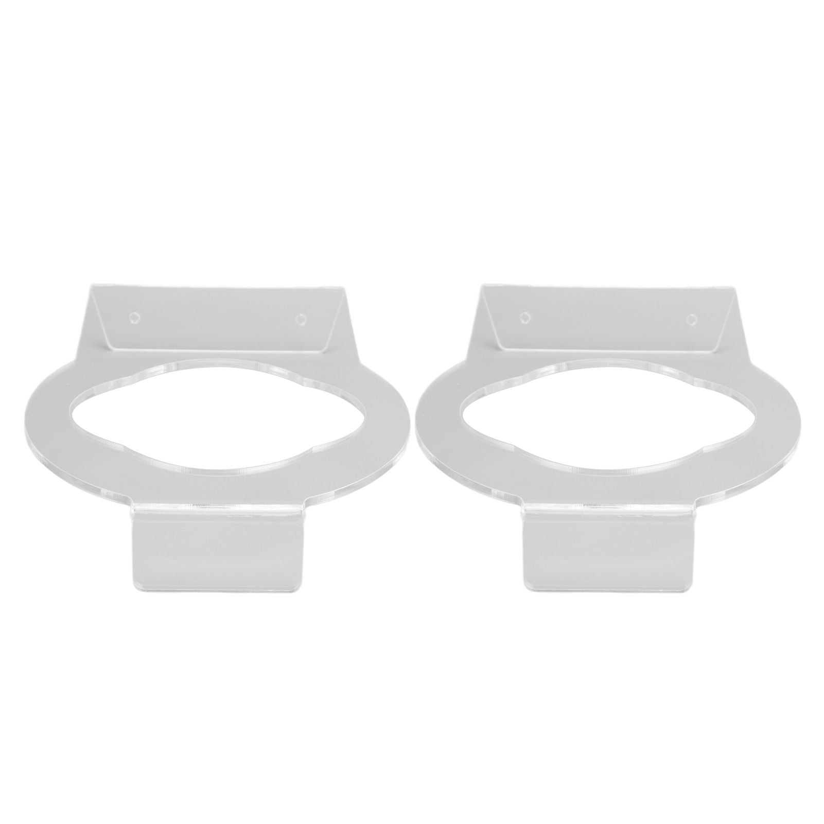 2Pcs Basketball Rack Acrylic Lightweight Small Stable Ball Wall Mount for Home Shop GymnasiumTransparent