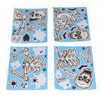 4Pcs Halloween Skull Pattern Wall Sticker Decorative Wall Decal for Living Room Bedroom