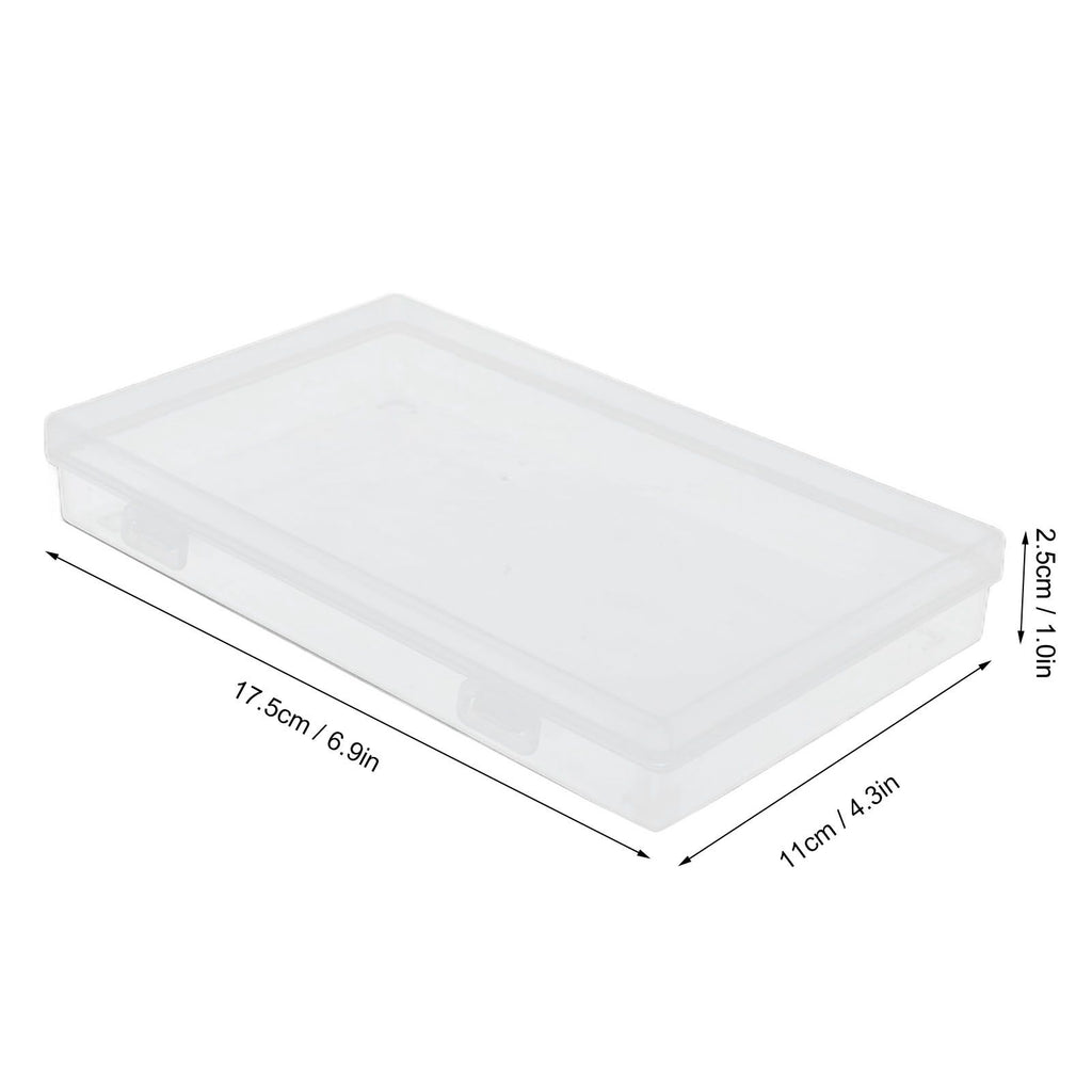 4Pcs Transparent Plastic Box with Hinged Cover Multipurpose Storage Container for Small Things
