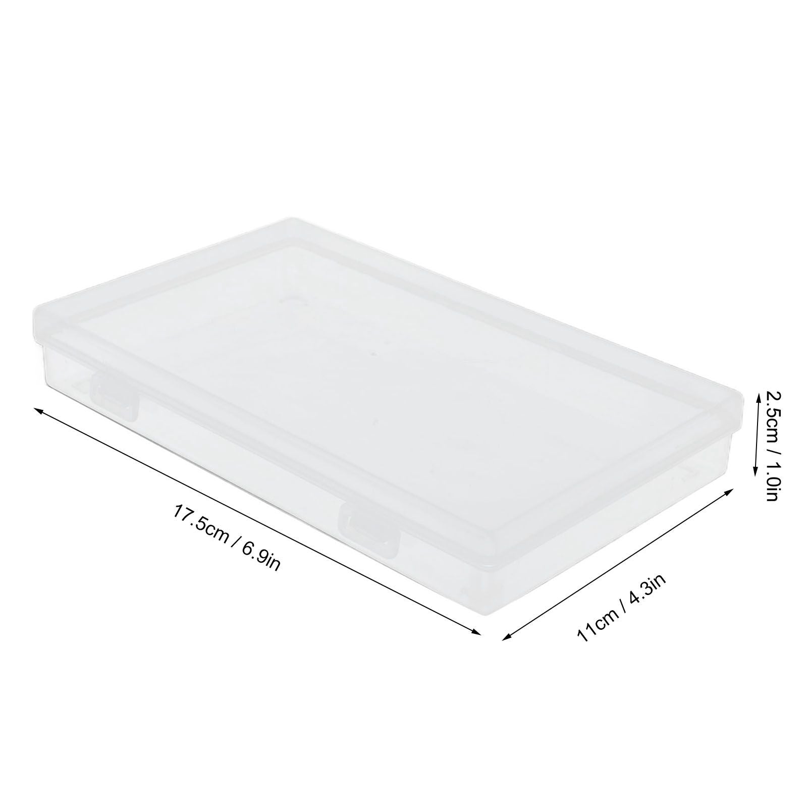 4Pcs Transparent Plastic Box with Hinged Cover Multipurpose Storage Container for Small Things