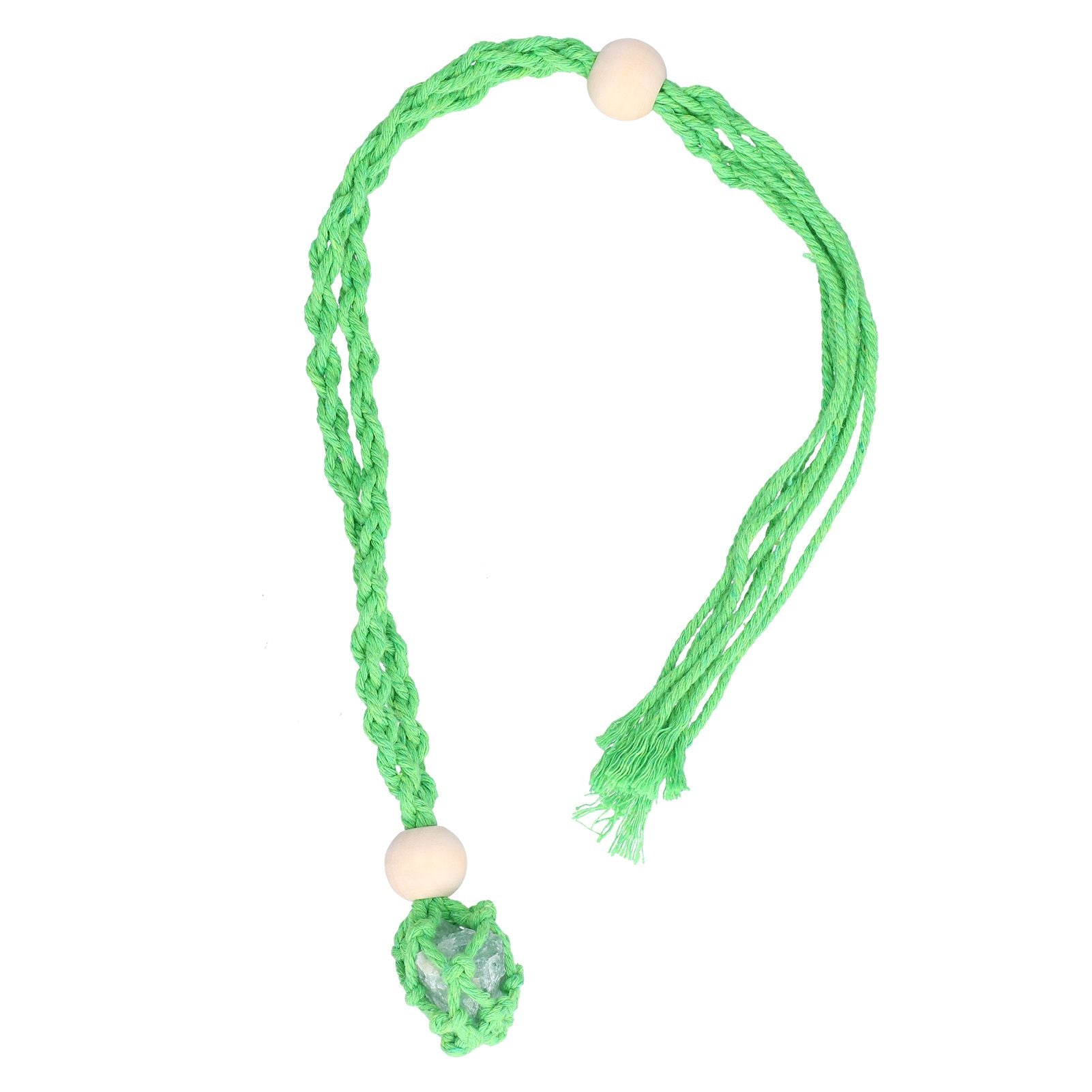 3pcs Net Bag Necklace Empty Stone Holder Rope Replacement Adjustable Necklace Cord for Crystals Quartz Stone HolderGreen