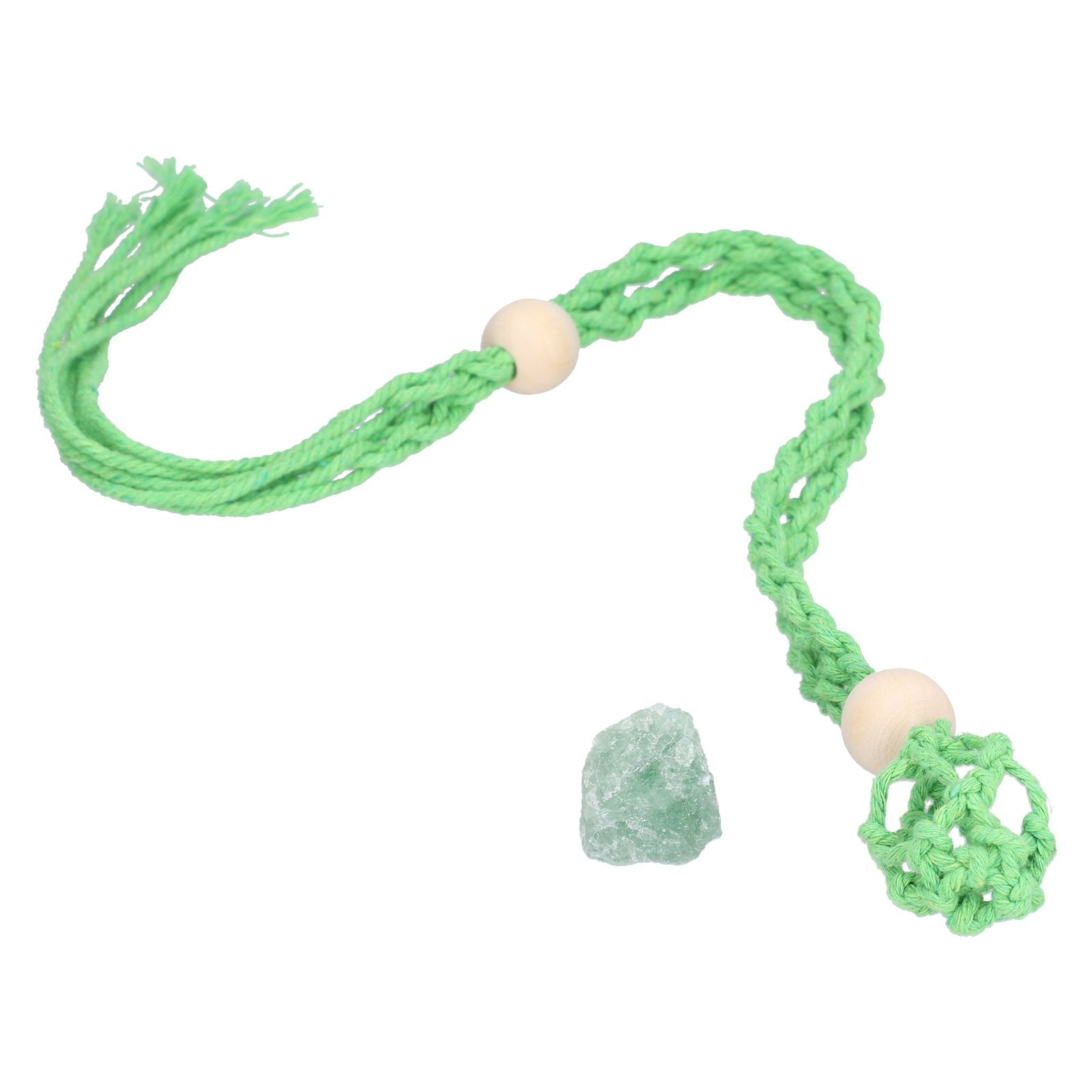 3pcs Net Bag Necklace Empty Stone Holder Rope Replacement Adjustable Necklace Cord for Crystals Quartz Stone HolderGreen