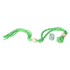 3pcs Net Bag Necklace Empty Stone Holder Rope Replacement Adjustable Necklace Cord for Crystals Quartz Stone HolderGreen