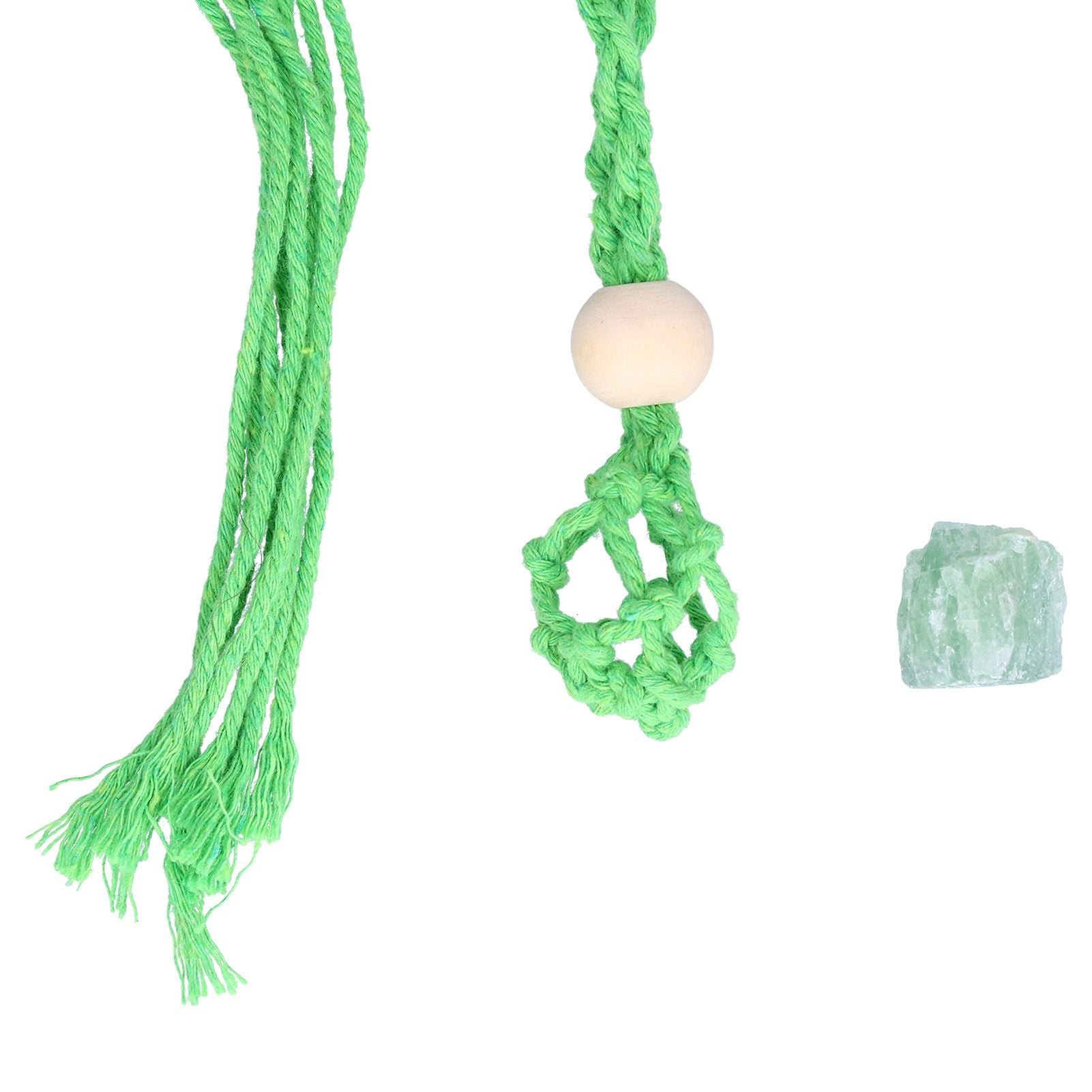 3pcs Net Bag Necklace Empty Stone Holder Rope Replacement Adjustable Necklace Cord for Crystals Quartz Stone HolderGreen