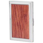 Wood Card Case Safe Bank Credit Card Box Portable Business ID Card Case Holder for Men WomenRosewood