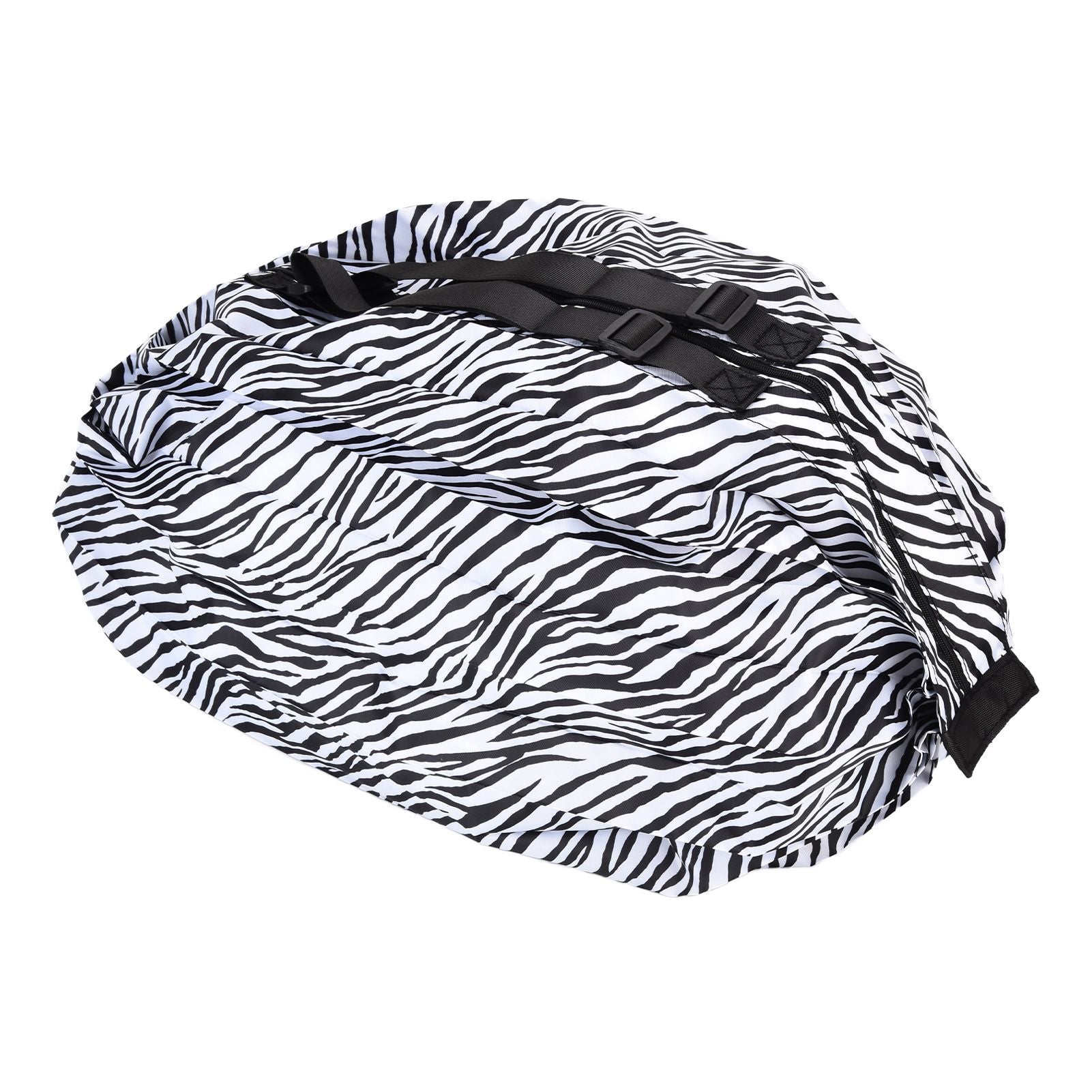 Stylish Reusable Shopping Bag Oxford Cloth Portable Foldable High Capacity Shoulder Bag Waterproof ToteZebra Stripe