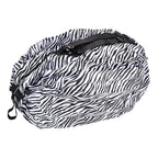 Stylish Reusable Shopping Bag Oxford Cloth Portable Foldable High Capacity Shoulder Bag Waterproof ToteZebra Stripe