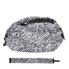 Stylish Reusable Shopping Bag Oxford Cloth Portable Foldable High Capacity Shoulder Bag Waterproof ToteZebra Stripe