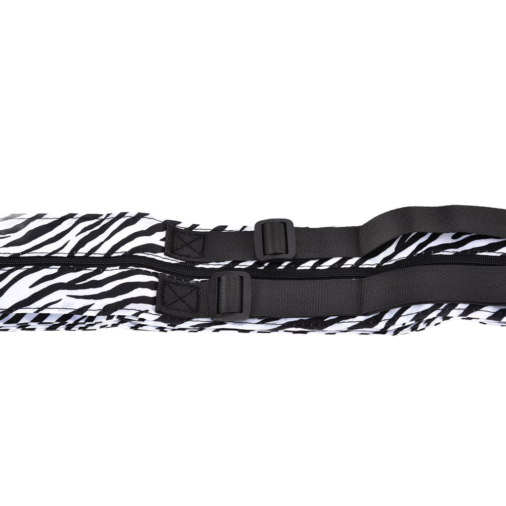 Stylish Reusable Shopping Bag Oxford Cloth Portable Foldable High Capacity Shoulder Bag Waterproof ToteZebra Stripe
