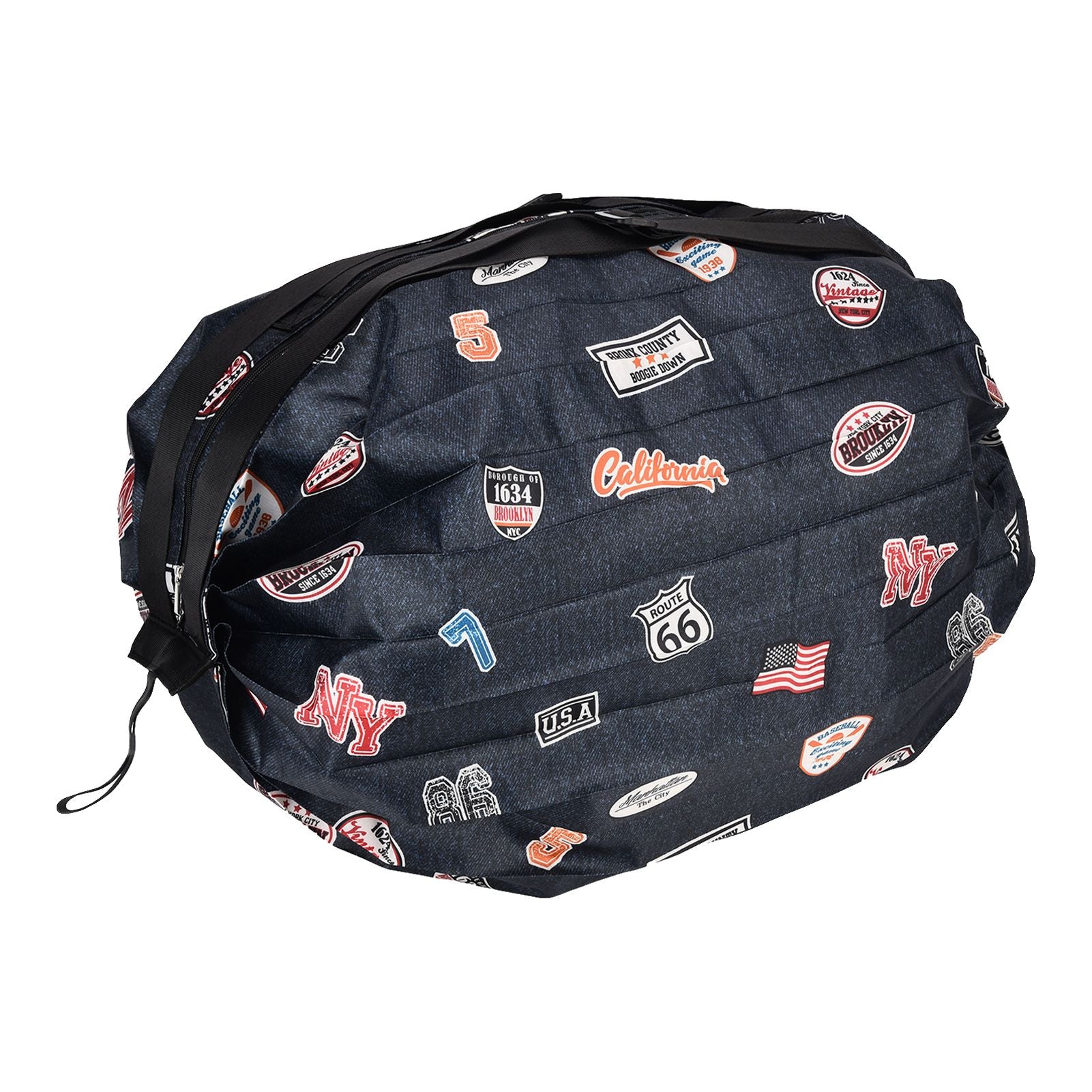 Stylish Shopping Backpacks Foldable Reusable Eco Friendly Grocery Bags for Shopping TravelNavy Blue