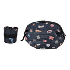 Stylish Shopping Backpacks Foldable Reusable Eco Friendly Grocery Bags for Shopping TravelNavy Blue