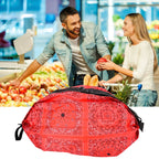 Stylish Shopping Backpacks Foldable Reusable Eco Friendly Grocery Bags for Shopping TravelRed