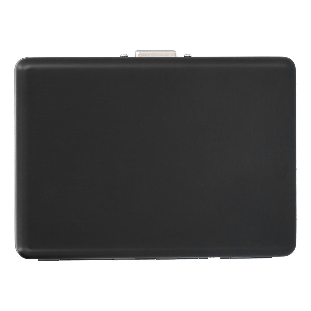 Fashionable Cigarette Case Brushed Aluminum Alloy Business Card Storage Box for Briefcase(Card Black Cigarette Box )