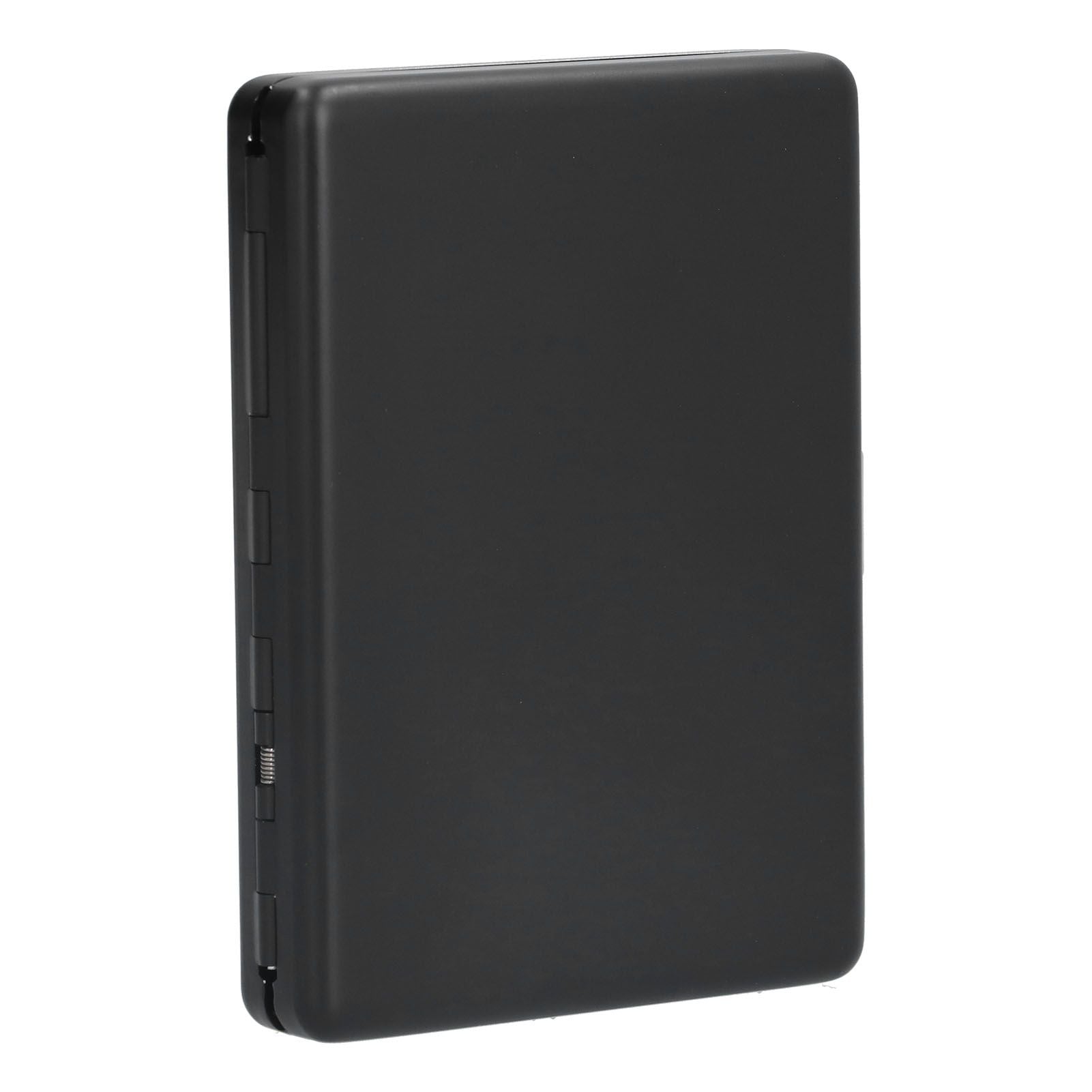 Fashionable Cigarette Case Brushed Aluminum Alloy Business Card Storage Box for Briefcase(Card Black Cigarette Box )