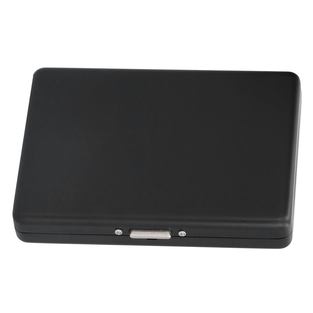 Fashionable Cigarette Case Brushed Aluminum Alloy Business Card Storage Box for Briefcase(Card Black Cigarette Box )