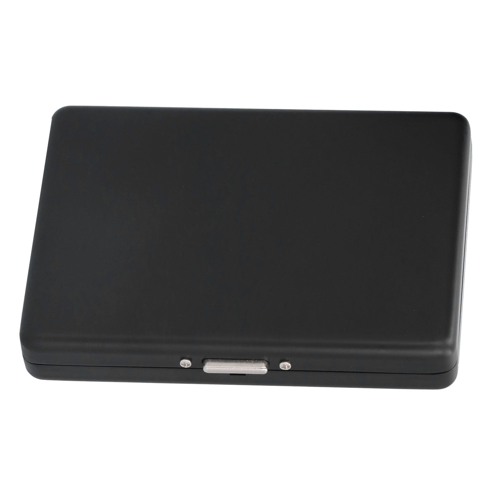 Fashionable Cigarette Case Brushed Aluminum Alloy Business Card Storage Box for Briefcase(Card Black Cigarette Box )