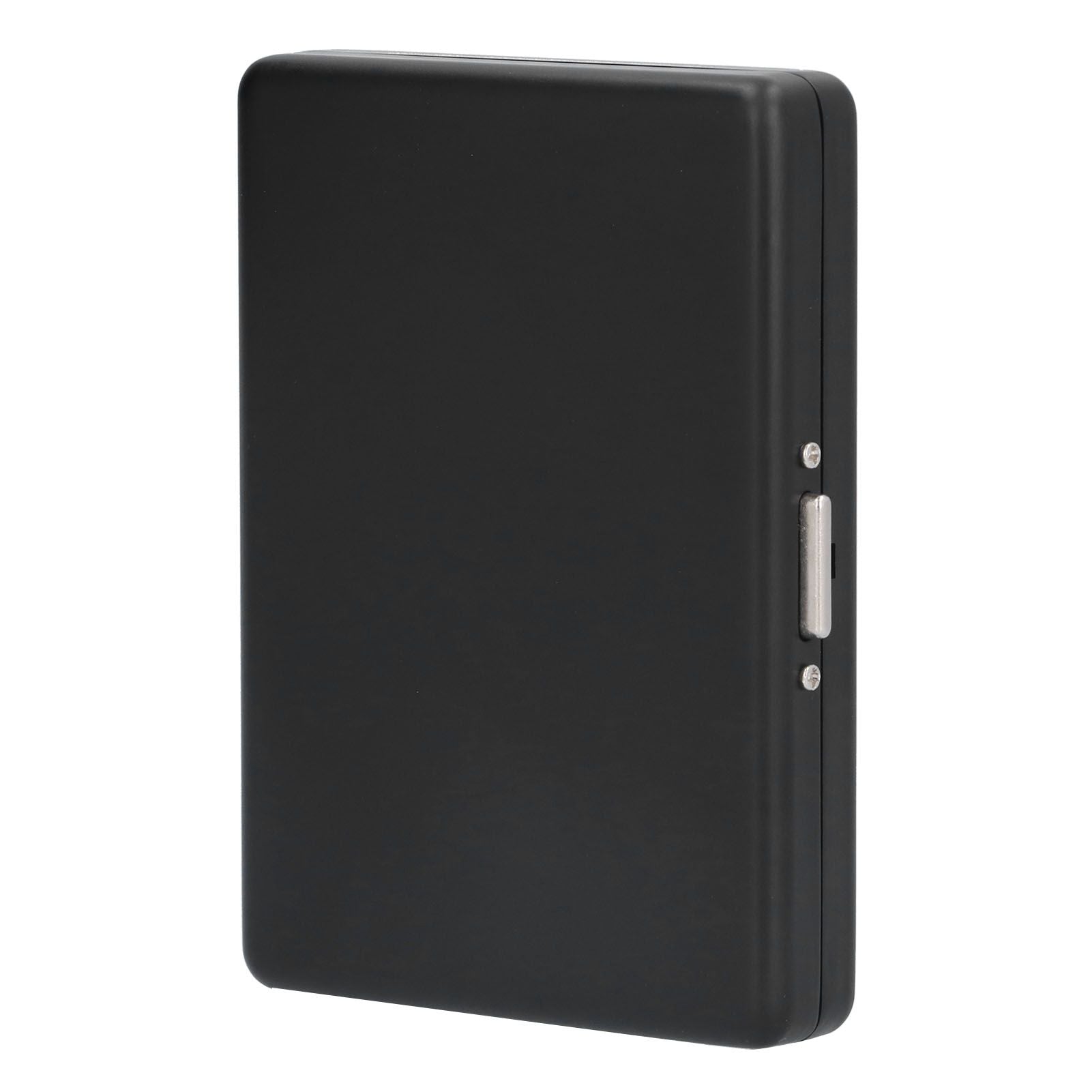 Fashionable Cigarette Case Brushed Aluminum Alloy Business Card Storage Box for Briefcase(Card Black Cigarette Box )