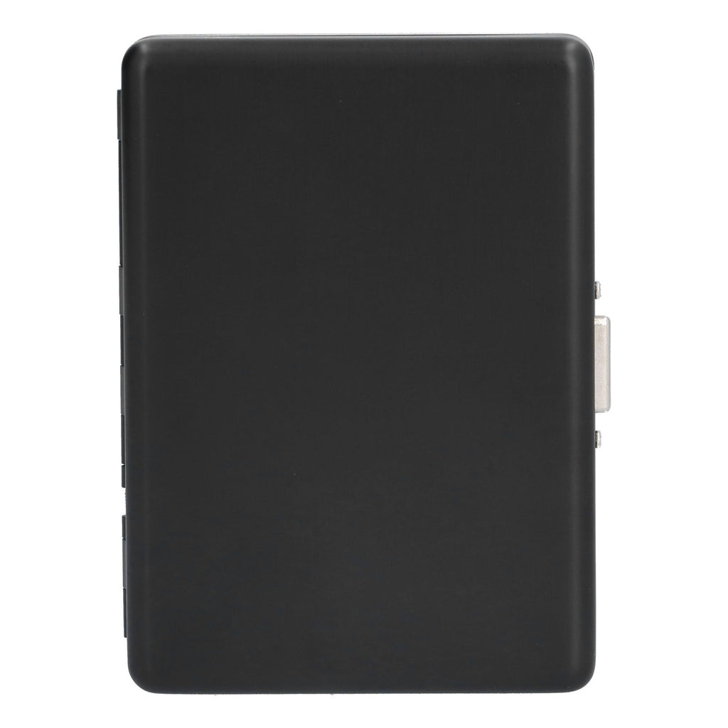 Fashionable Cigarette Case Brushed Aluminum Alloy Business Card Storage Box for Briefcase(Card Black Cigarette Box )