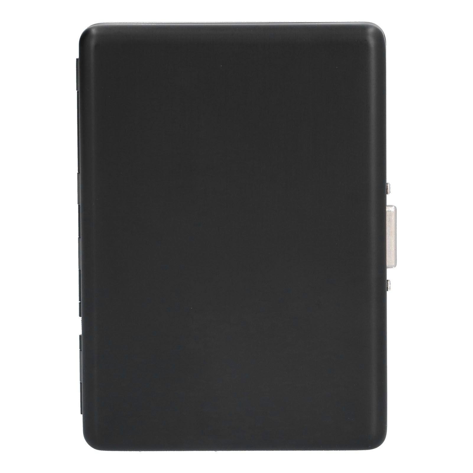 Fashionable Cigarette Case Brushed Aluminum Alloy Business Card Storage Box for Briefcase(Card Black Cigarette Box )