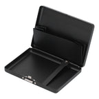 Fashionable Cigarette Case Brushed Aluminum Alloy Business Card Storage Box for Briefcase(Card Black Cigarette Box )