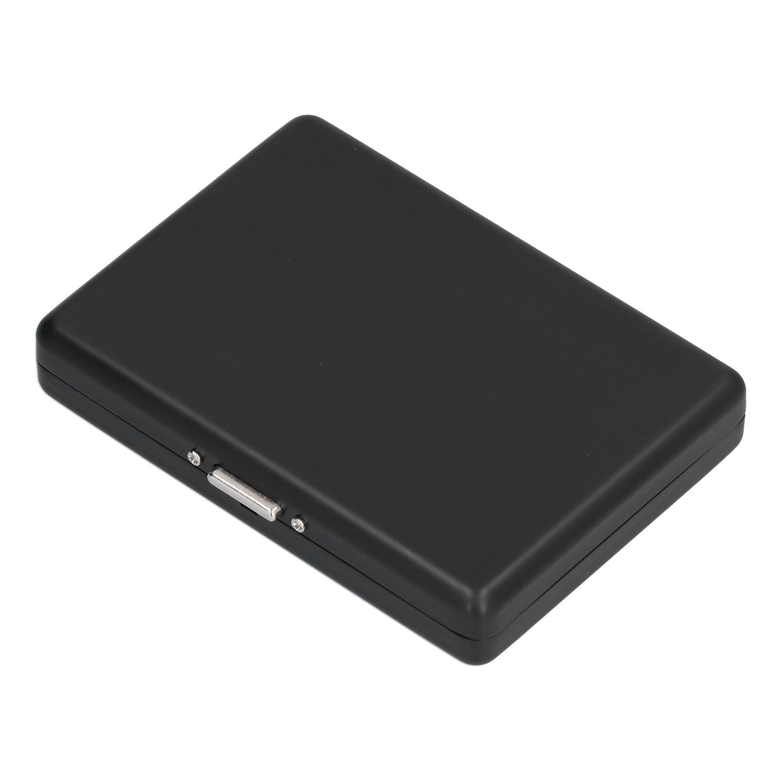 Fashionable Cigarette Case Brushed Aluminum Alloy Business Card Storage Box for Briefcase(Card Black Cigarette Box )