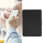 Fashionable Cigarette Case Brushed Aluminum Alloy Business Card Storage Box for Briefcase(Card Black Cigarette Box )