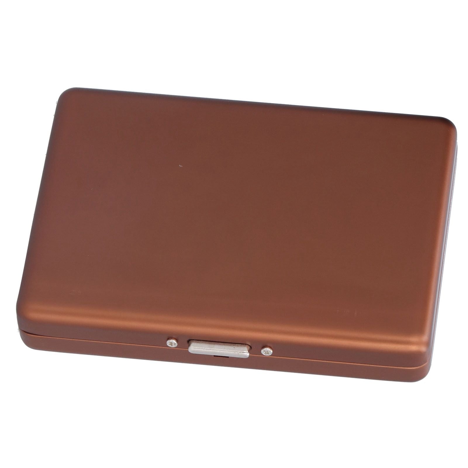 Fashionable Cigarette Case Brushed Aluminum Alloy Business Card Storage Box for Briefcase(Card Coffee Cigarette Box )