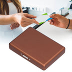 Fashionable Cigarette Case Brushed Aluminum Alloy Business Card Storage Box for Briefcase(Card Coffee Cigarette Box )
