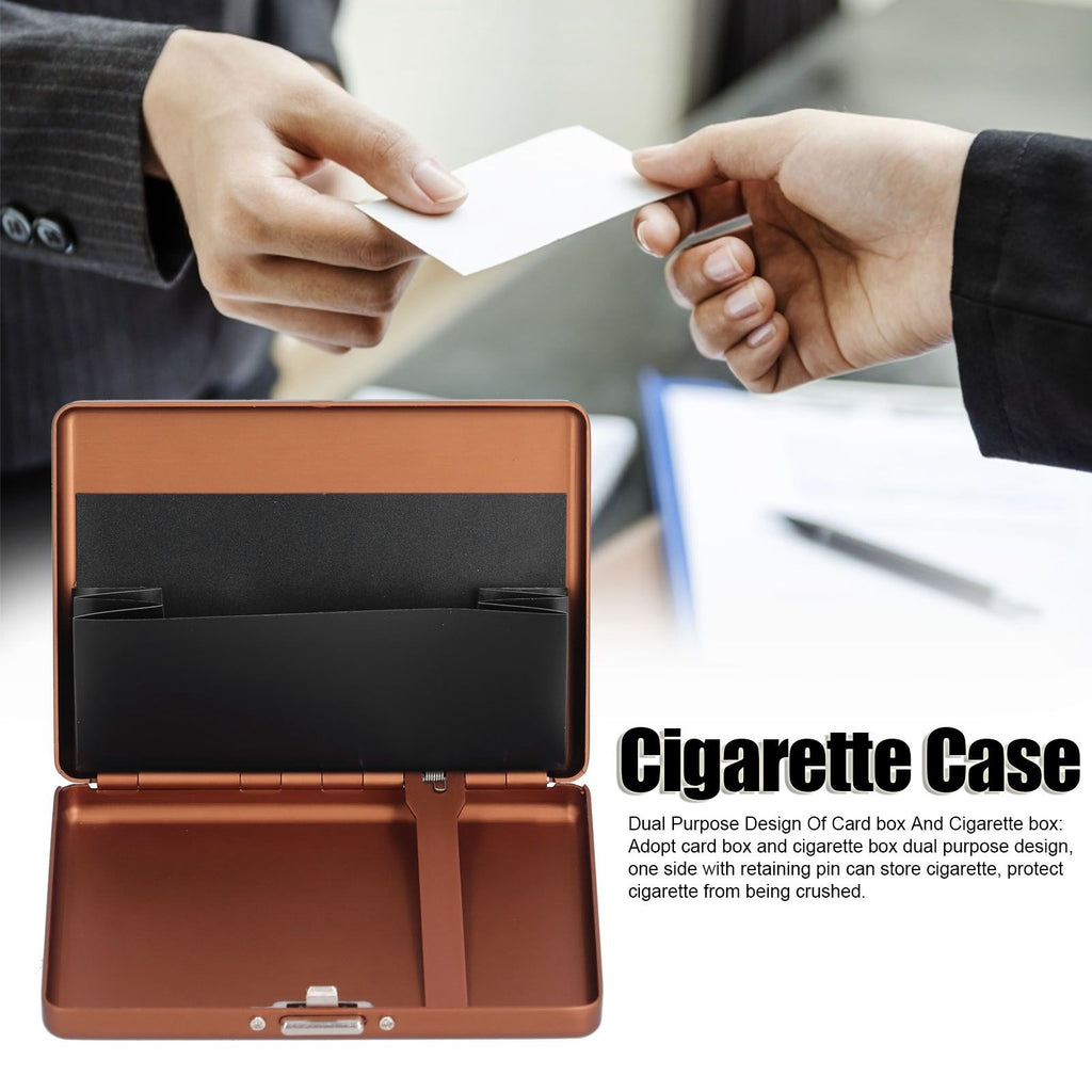 Fashionable Cigarette Case Brushed Aluminum Alloy Business Card Storage Box for Briefcase(Card Coffee Cigarette Box )