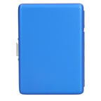 Fashionable Cigarette Case Brushed Aluminum Alloy Business Card Storage Box for Briefcase(Card Blue Cigarette Box )