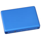 Fashionable Cigarette Case Brushed Aluminum Alloy Business Card Storage Box for Briefcase(Card Blue Cigarette Box )