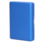 Fashionable Cigarette Case Brushed Aluminum Alloy Business Card Storage Box for Briefcase(Card Blue Cigarette Box )