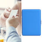 Fashionable Cigarette Case Brushed Aluminum Alloy Business Card Storage Box for Briefcase(Card Blue Cigarette Box )