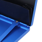 Fashionable Cigarette Case Brushed Aluminum Alloy Business Card Storage Box for Briefcase(Card Blue Cigarette Box )