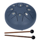 6in 8 Tones Tongue Drum with Mallets Music Book Musical Percussion Instruments for Meditation EntertainmentNavy Blue