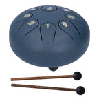 6in 8 Tones Tongue Drum with Mallets Music Book Musical Percussion Instruments for Meditation EntertainmentNavy Blue