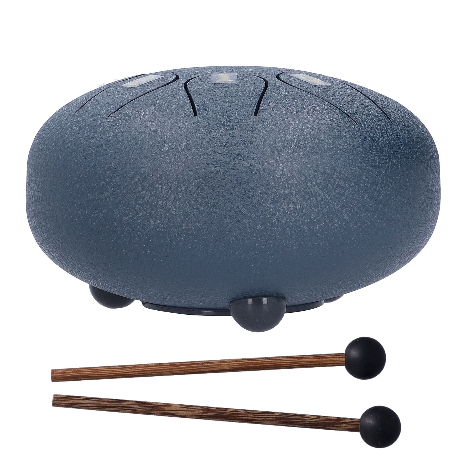 6in 8 Tones Tongue Drum with Mallets Music Book Musical Percussion Instruments for Meditation EntertainmentNavy Blue