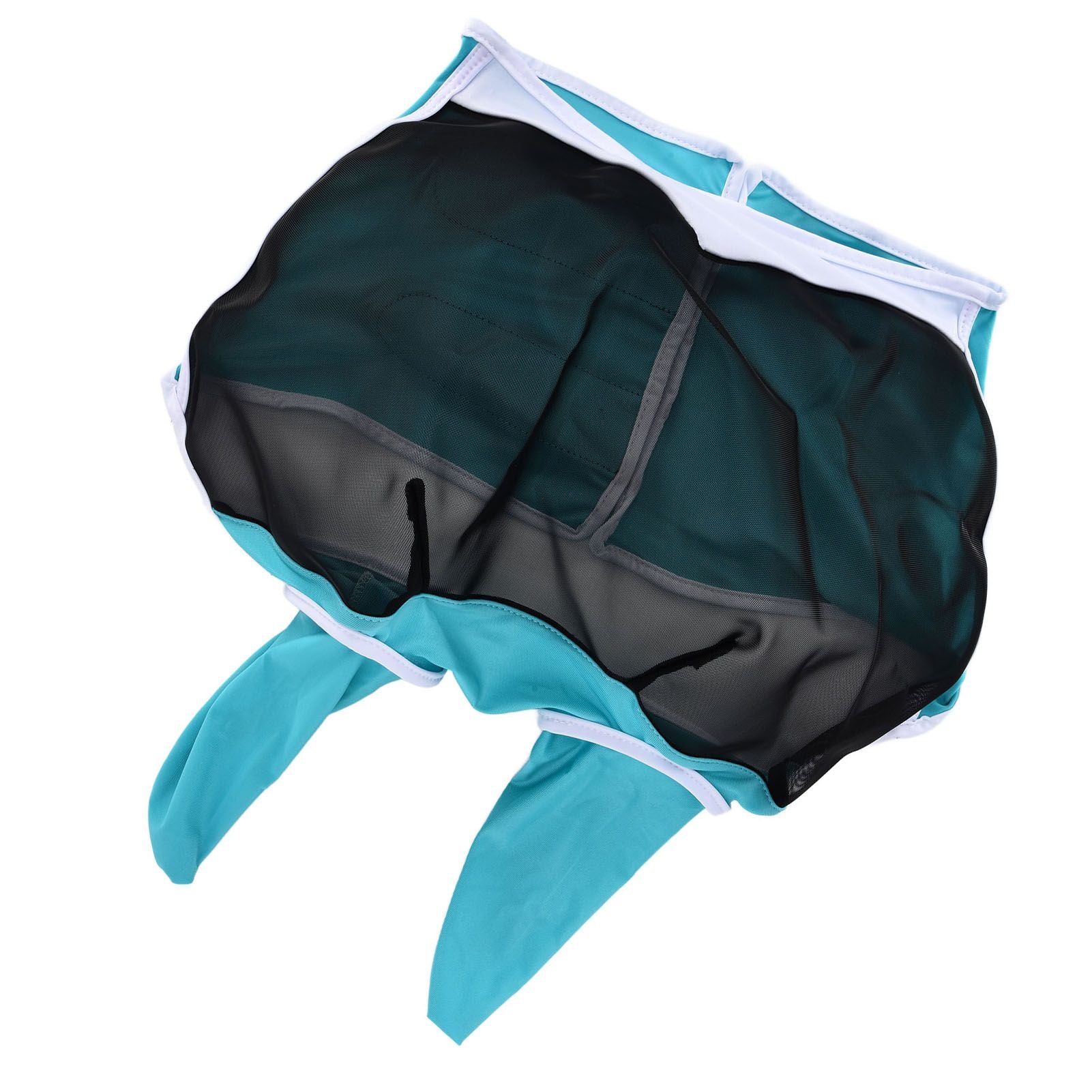 Breathable Horse Mask Universal Adjustable Elastic Mosquito Fly Repelling Veil Cover ProtectorGreen L 80x114x45cm / 31.5x44.9x17.7in
