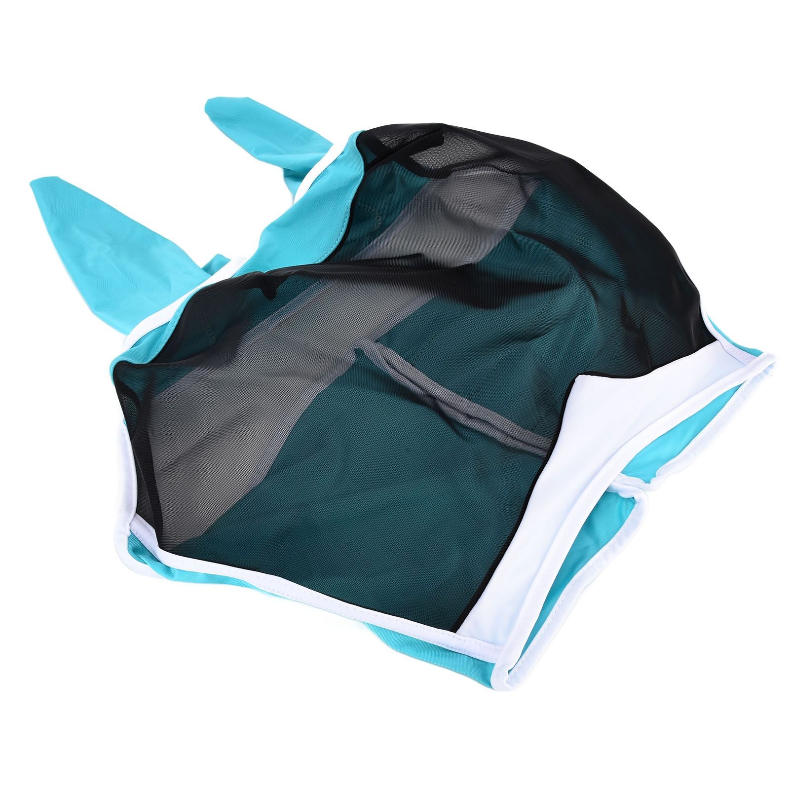 Breathable Horse Mask Universal Adjustable Elastic Mosquito Fly Repelling Veil Cover ProtectorGreen L 80x114x45cm / 31.5x44.9x17.7in