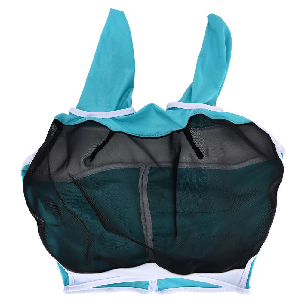 Breathable Horse Mask Universal Adjustable Elastic Mosquito Fly Repelling Veil Cover ProtectorGreen S 71x112x35cm / 28.0x44.1x13.8in