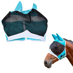 Breathable Horse Mask Universal Adjustable Elastic Mosquito Fly Repelling Veil Cover ProtectorGreen S 71x112x35cm / 28.0x44.1x13.8in